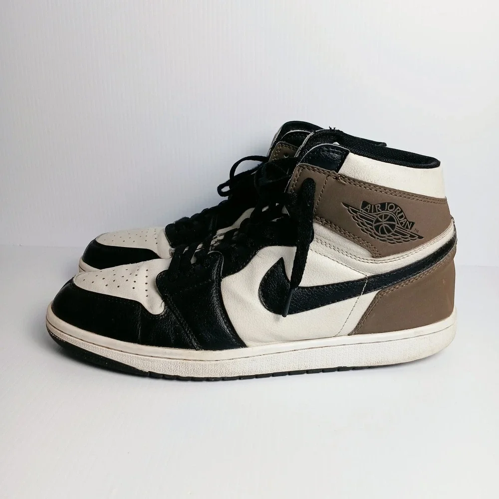 Nike Air Jordan 1 Retro High OG Dark Mocha Black Sail Mens Sneaker Size 12